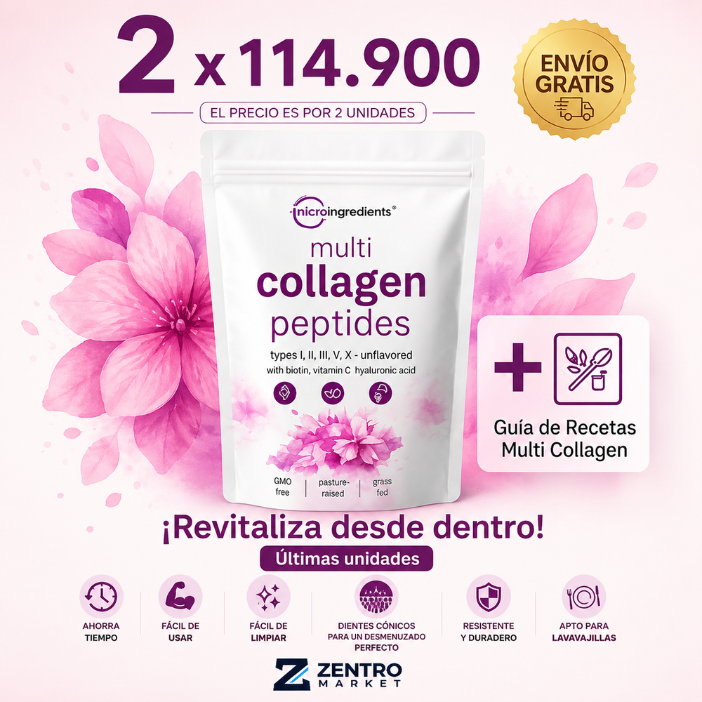 Colágeno Multifuente con Biotina y Ácido Hialurónico