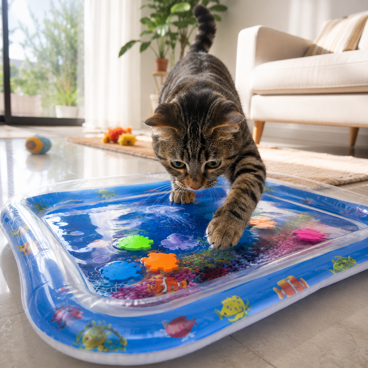 Tapete de Agua Interactivo Antiderrame