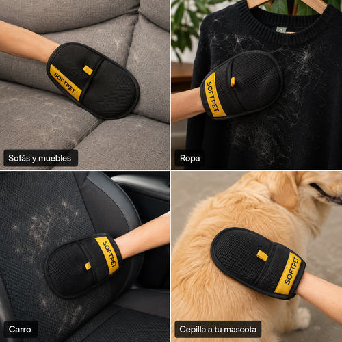 Guantes quitapelos SOFTPET para Mascotas