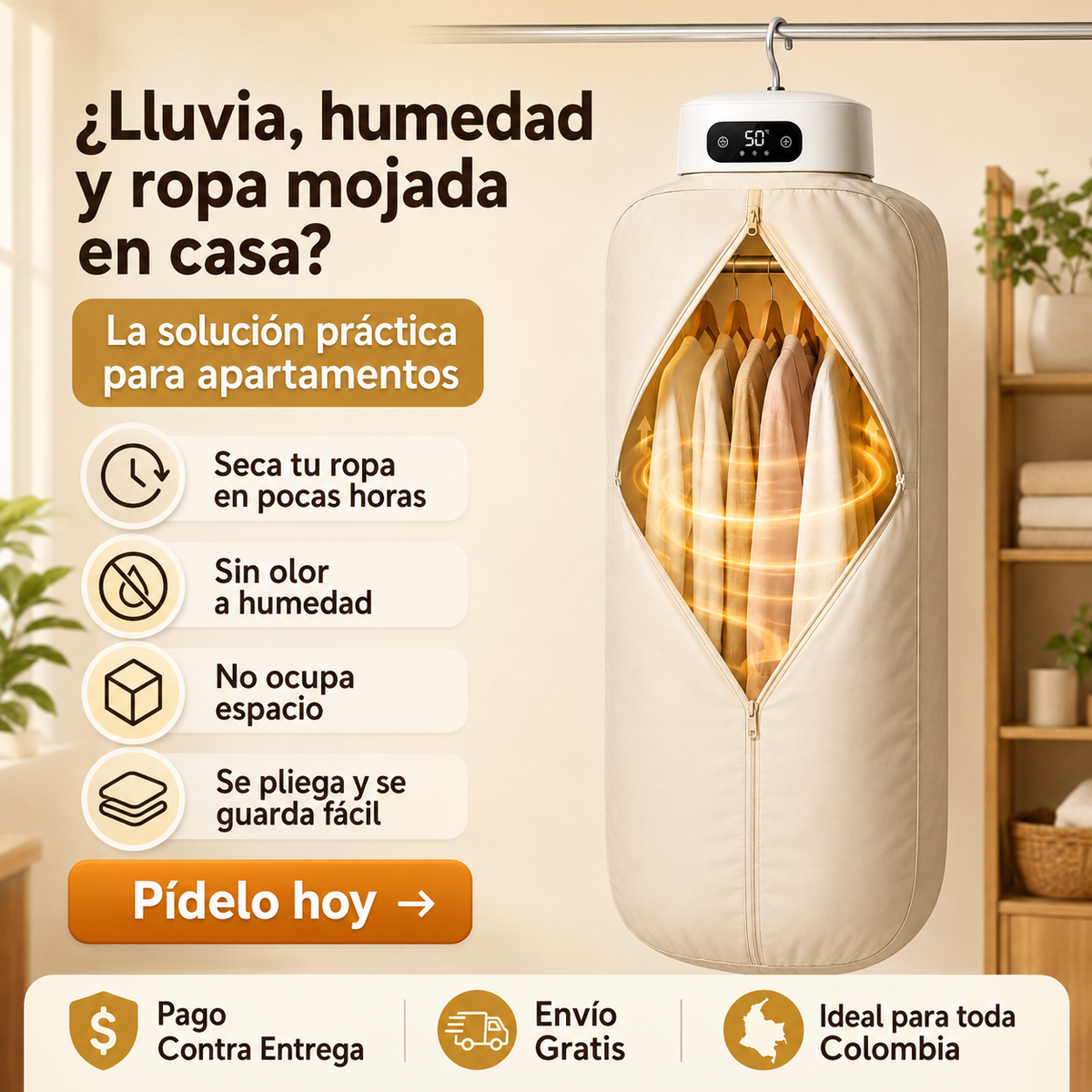 Secadora de Ropa Portátil Plegable